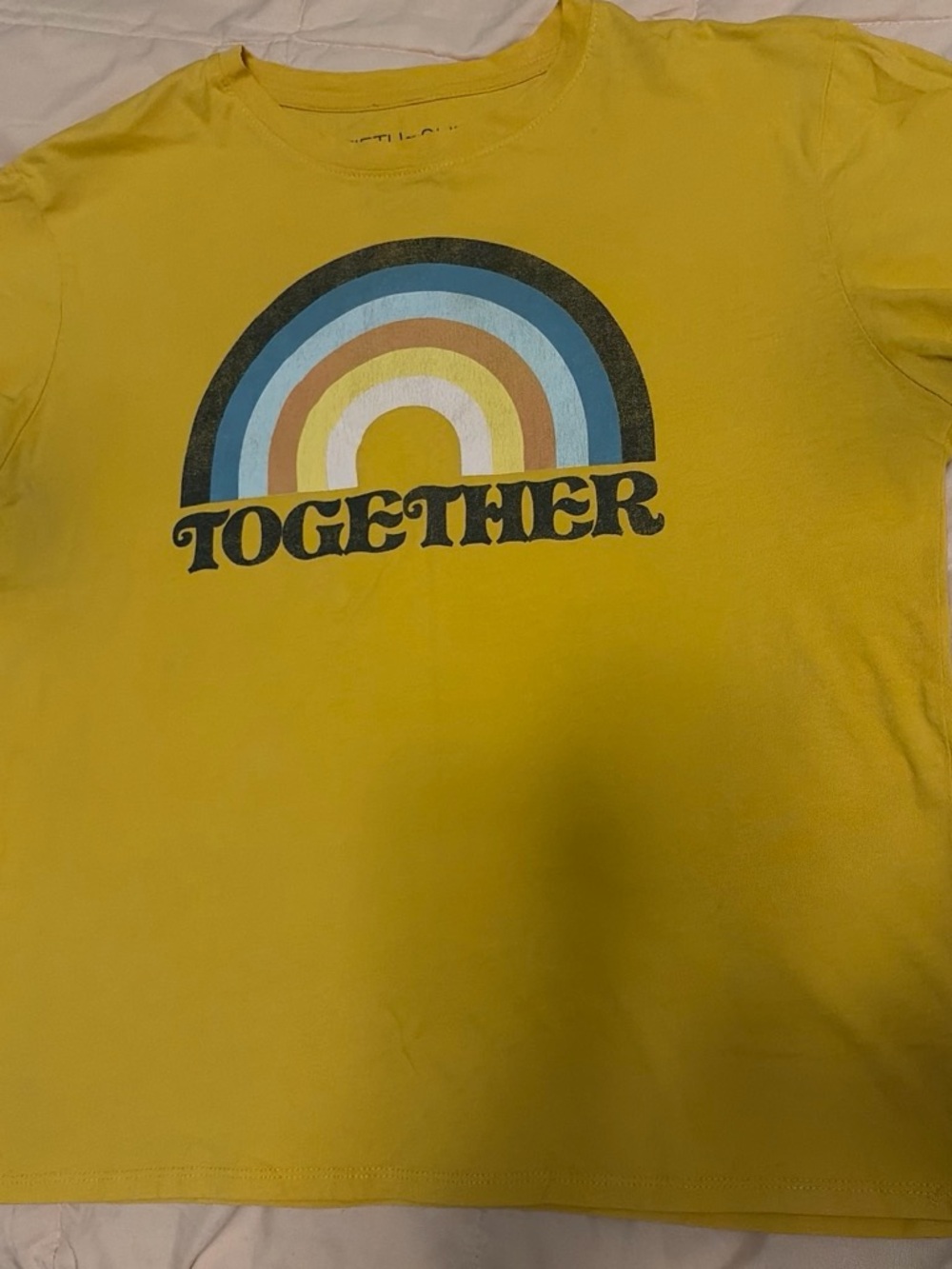 Fifth Sun Yellow Rainbow "Together" Graphic Tee